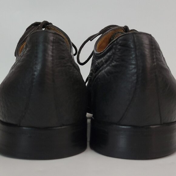 Moreschi Adriano Black Ostrich Leg Leather Cap Toe Oxford Dress Shoes Men\'s 13 M
